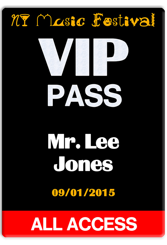 Sample VIP badge