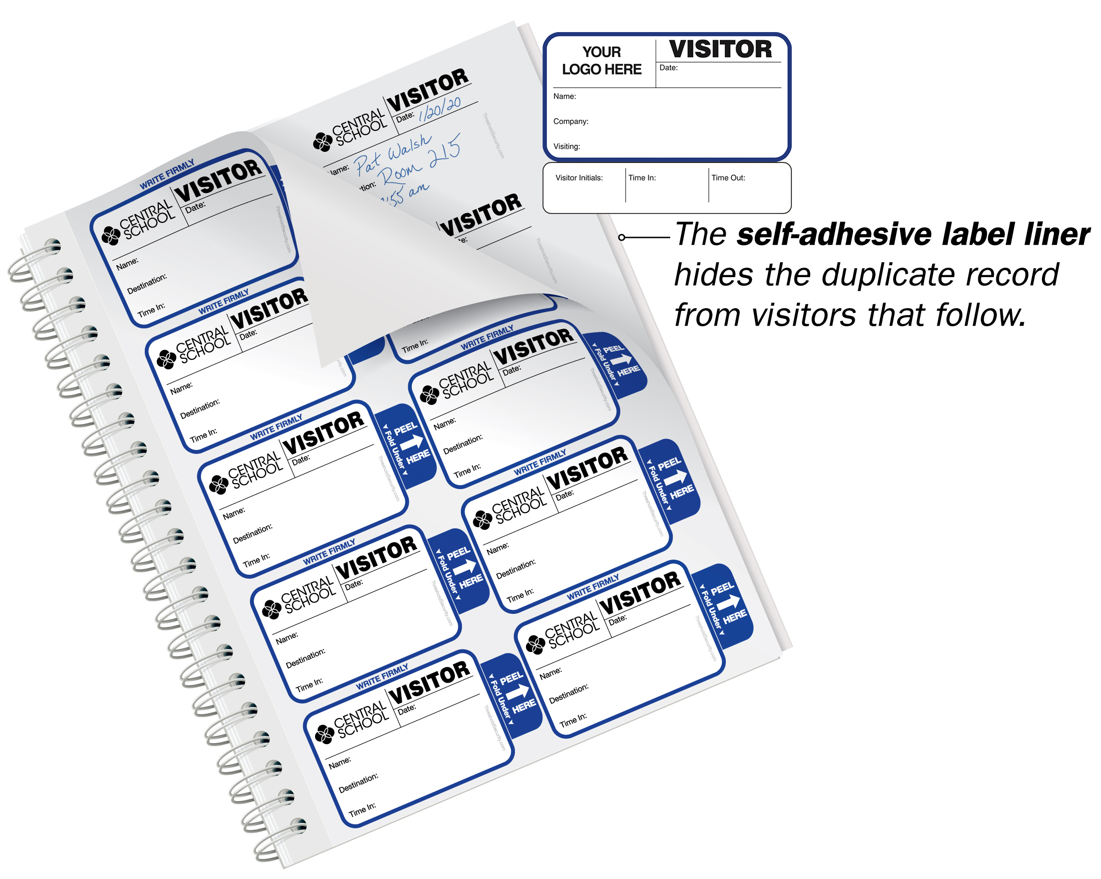 Sign-out visitor badge book