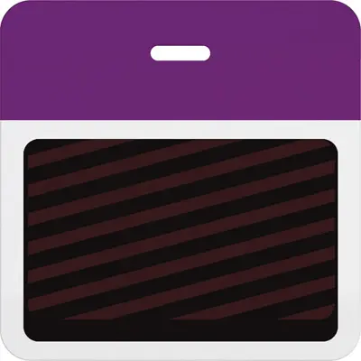 Slotted expiring badge back