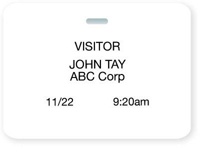 Thermal-printable non-expiring visitor badge