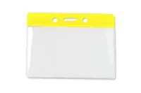 Color-Coded Vinyl Badge Holder with Color Bar, Gov't/Military Size