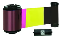 IDP SMART-81 YMCFK Full-color and UV Panel Ribbon - 500 cards/roll