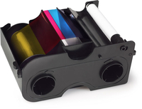 Fargo DTC4250e, DTC4000 EZ YMCFKO Full-color ribbon with resin black, fluorescing and clear overlay panel - 200 images