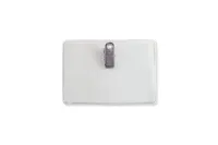 Premium Horizontal Badge Holder - Clip-On, Government Card Size