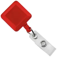 Square Badge Reel With Strap And Slide Clip