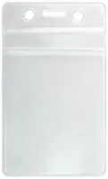 Clear Vinyl Vertical Badge Holder with Zipper Closure