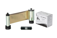 IDP SMART-30 & SMART-50 MG Resin Metallic Gold Ribbon with Cleaning Roller - 1200 cards/roll