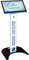 Savance Workplace Visitor Management free-standing podium kiosk
