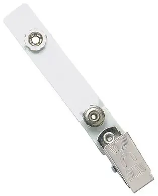 Clear Vinyl Strap Clip with Permanent Snap & Embossed NPS 